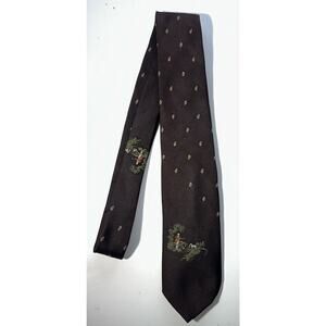 G Galvani Hunter And Dog Tie Made In Italy